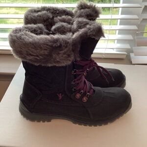 Santana Canada Leather & Wool Blend Mid Winter Boot (Women) 10M